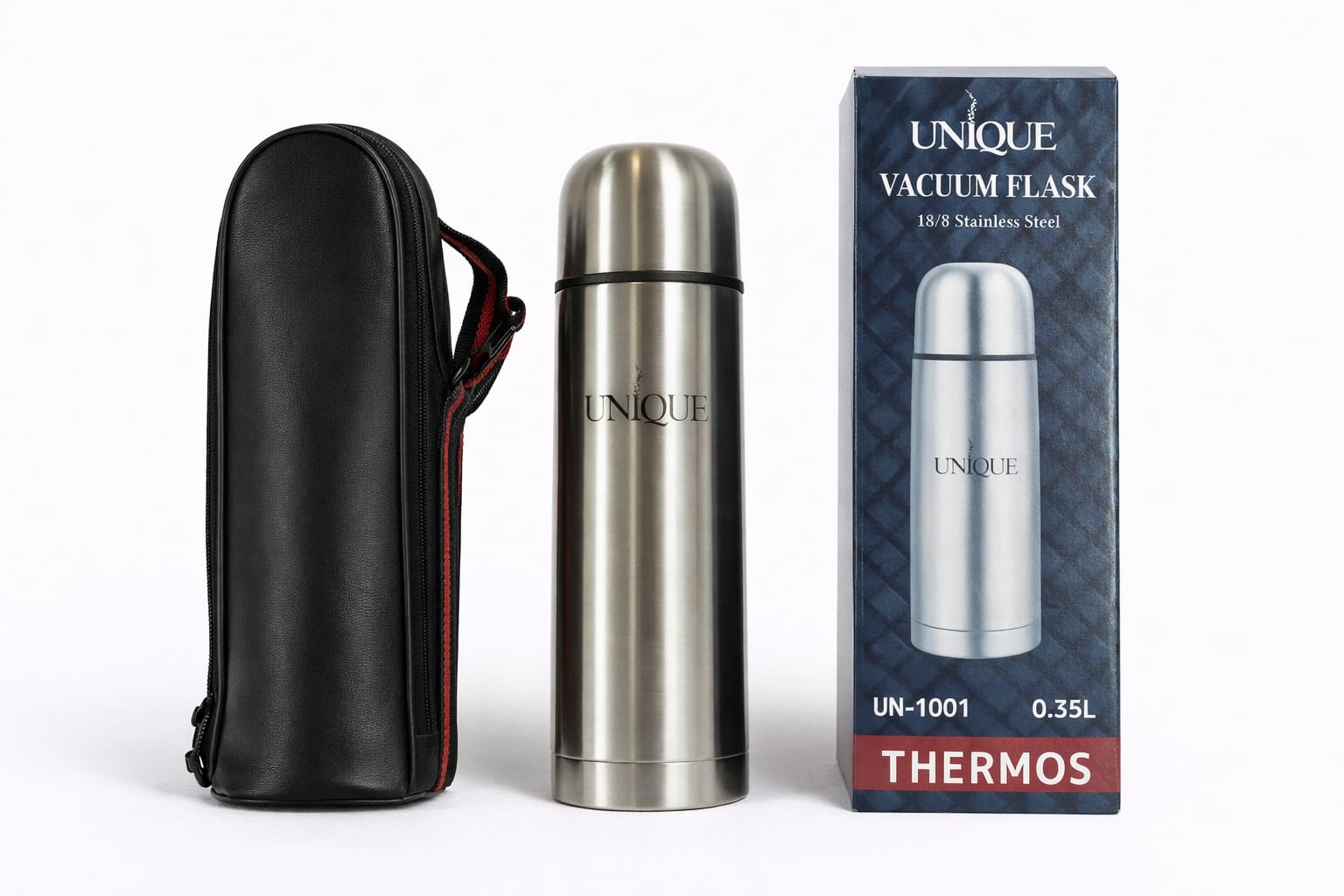 Edelstahl Thermosflasche doppelwandig isoliert 0